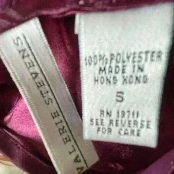 Valerie Stevens Burgundy Sexy Intimate Slip Dress - B25 - Picture 4 of 5